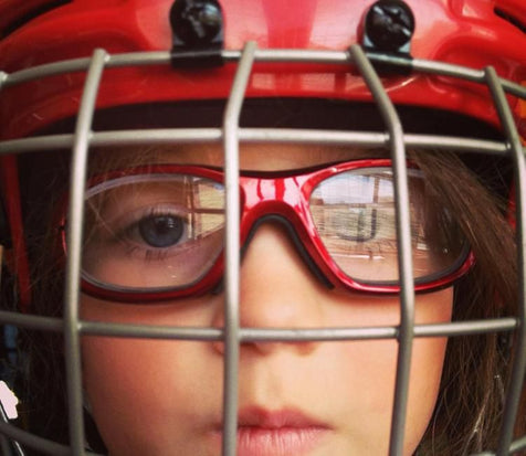 Versport VX65522 Hercules Kids Sports Goggles MT Black/Red Eye Size 52-17
